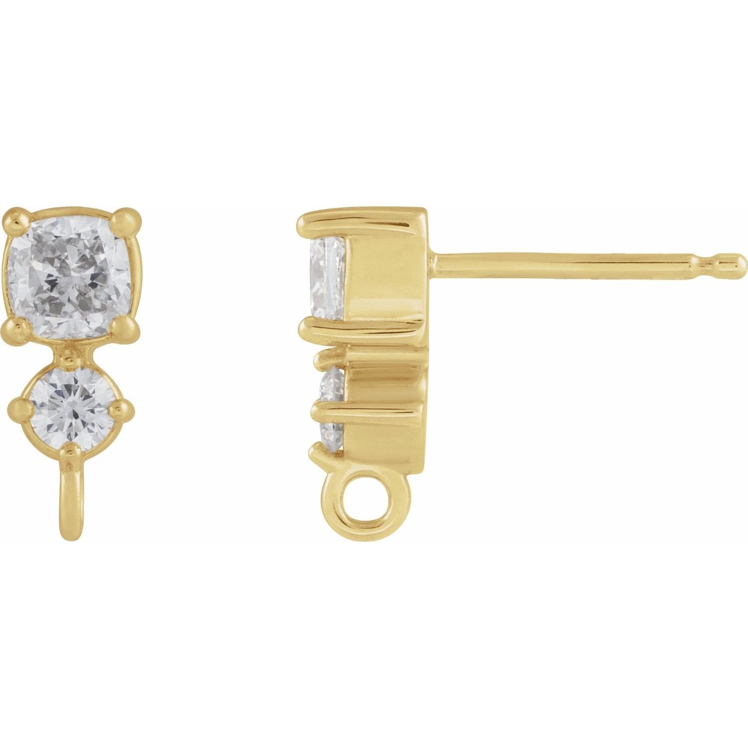 natural diamond other earrings in 14k Yellow Gold