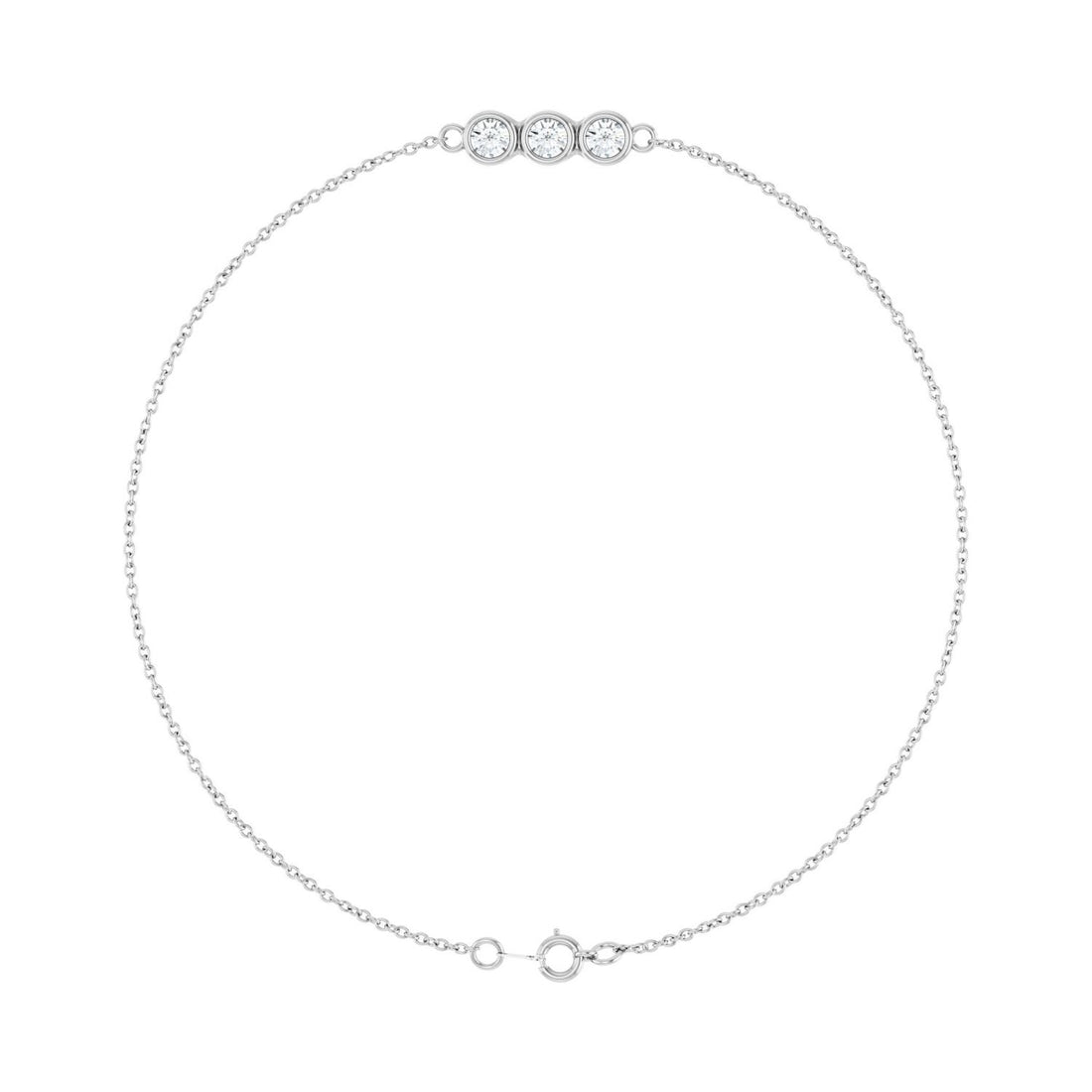 natural diamond tennis bracelet in 14k White Gold