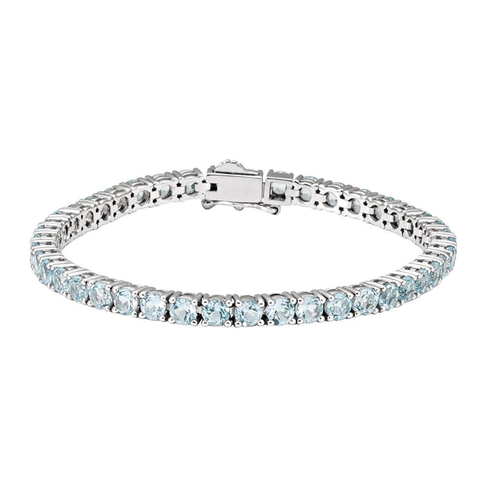 natural topaz tennis bracelet in 14k White Gold
