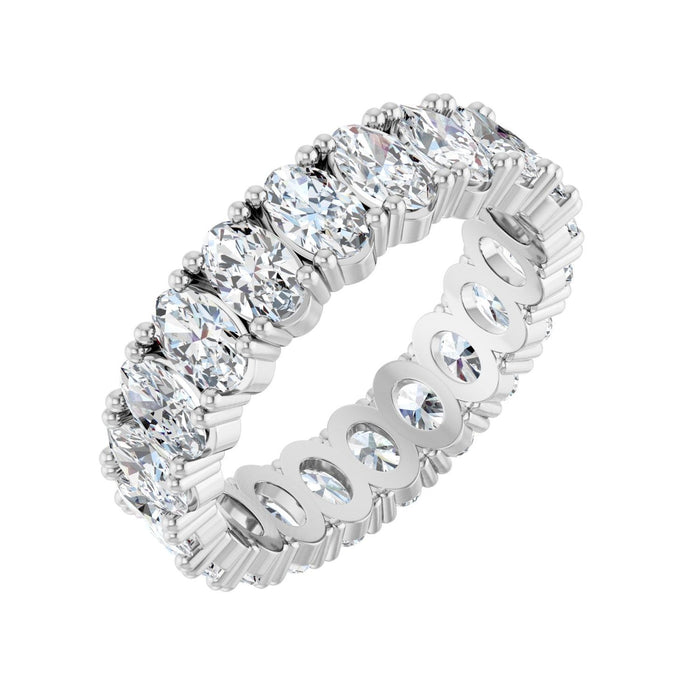 Oval Diamond Eternity Band in 14K White Gold