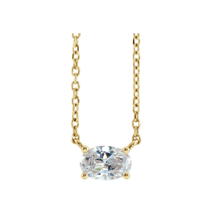natural diamond necklace in 14k Yellow Gold