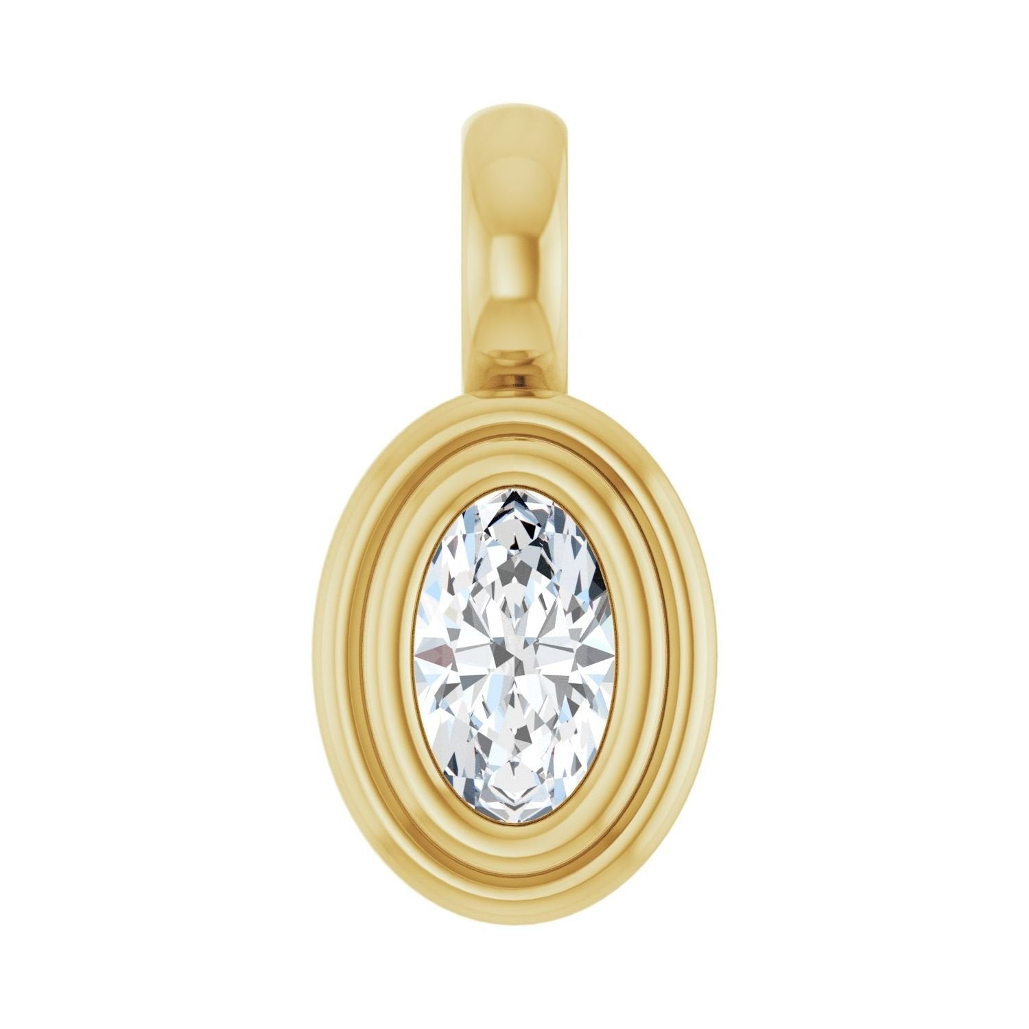 lab-grown diamond necklace in 14k Yellow Gold