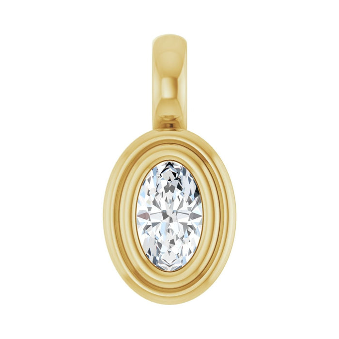 lab-grown diamond necklace in 14k Yellow Gold
