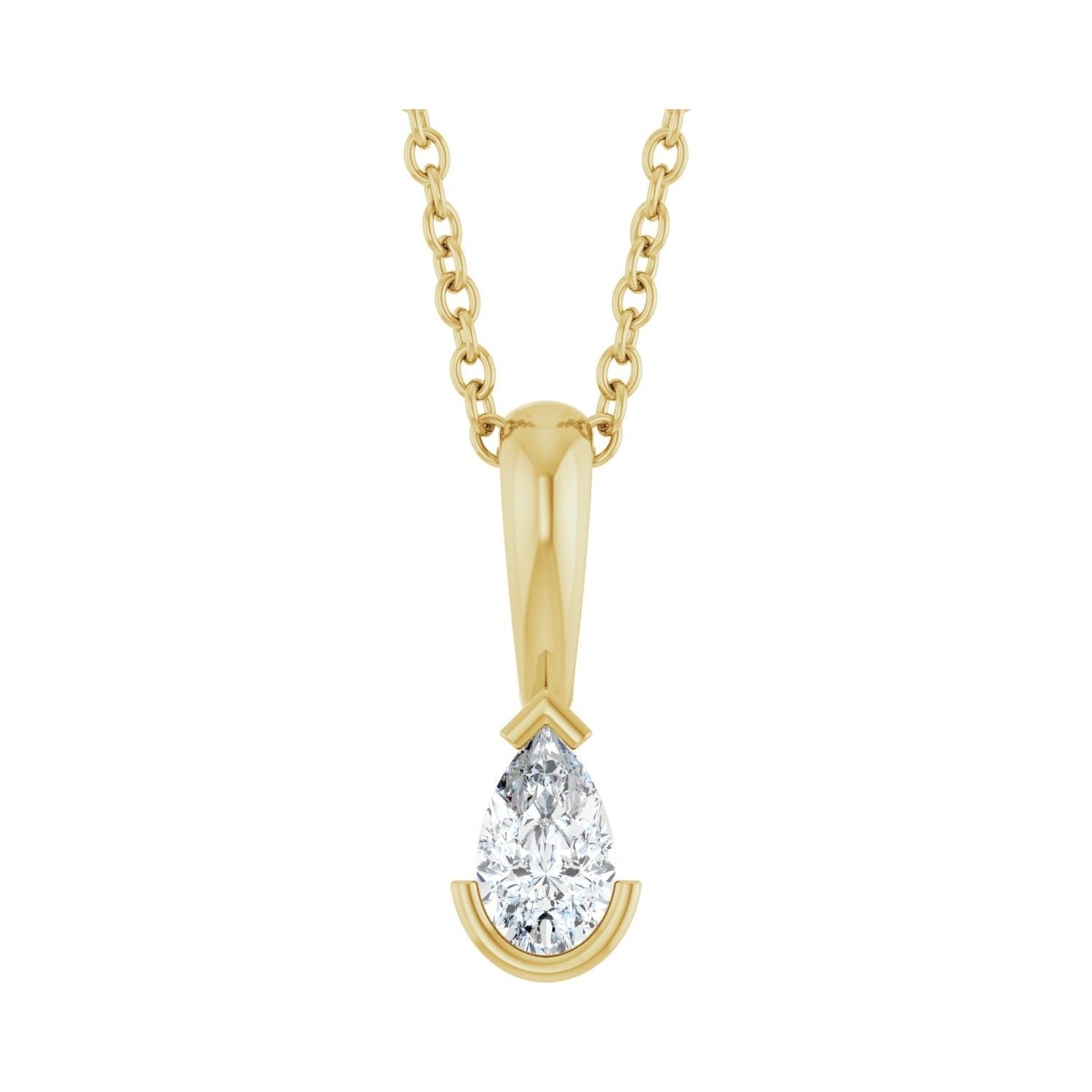 natural diamond necklace in 14k Yellow Gold