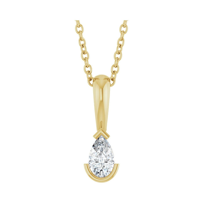 natural diamond necklace in 14k Yellow Gold