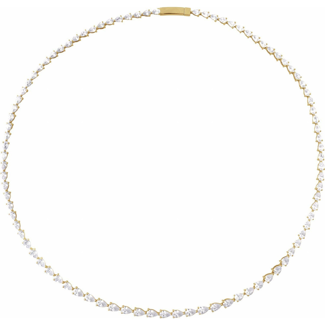 lab-grown diamond necklace in 14k Yellow Gold