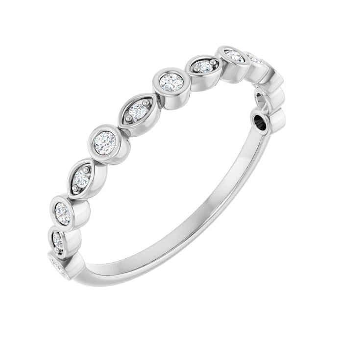 Petite Prong-Set Diamond Anniversary Band in 14K White Gold