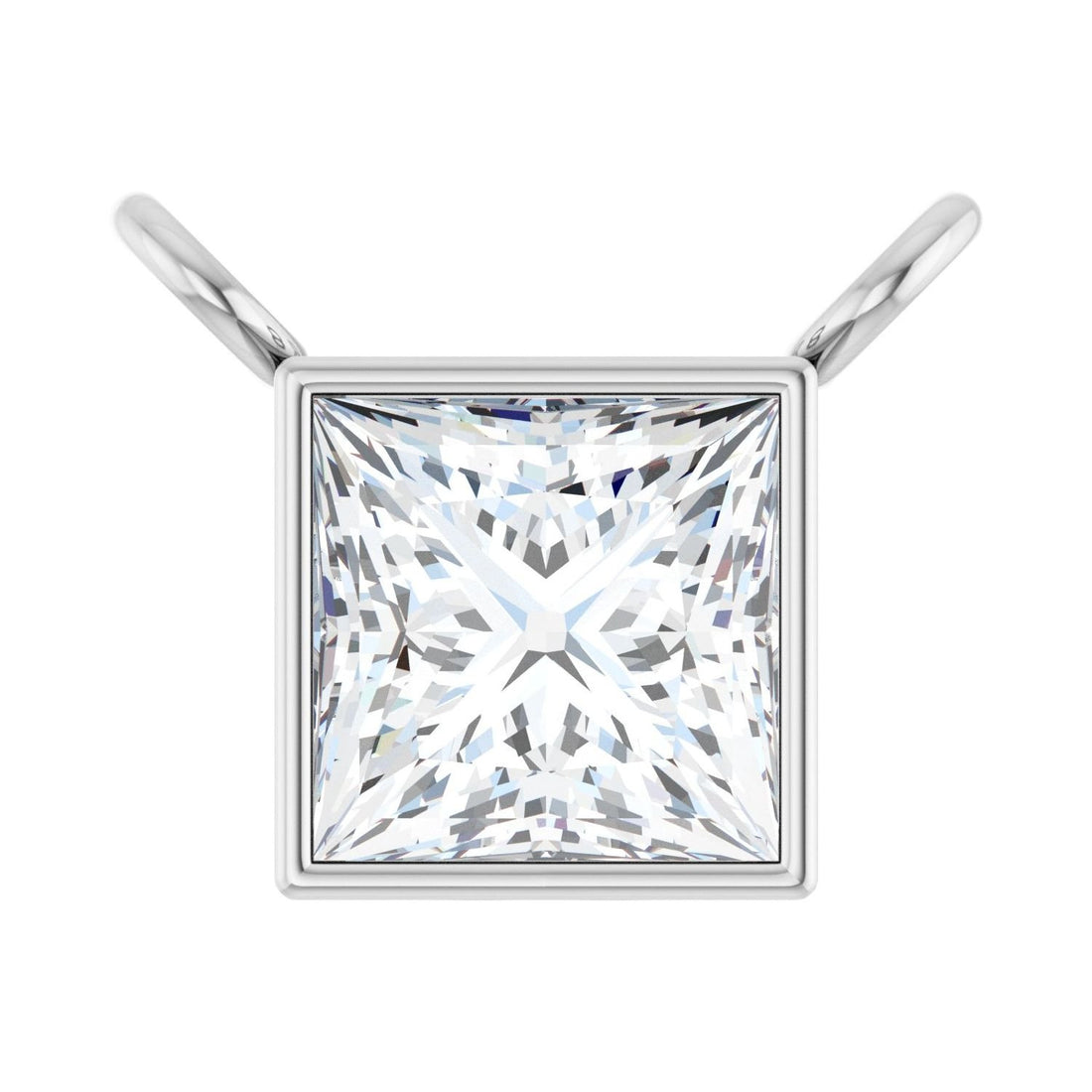 natural diamond necklace in 14k White Gold