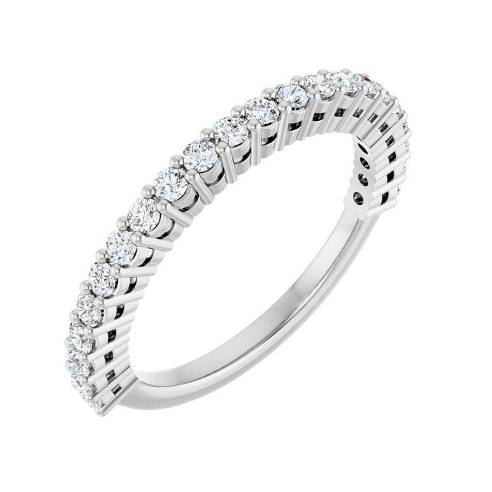 Prong-Set Half-Eternity Diamond Anniversary Band in 14K White Gold