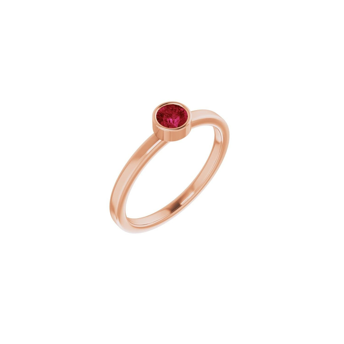 rose gold ruby ring in 14k Rose Gold