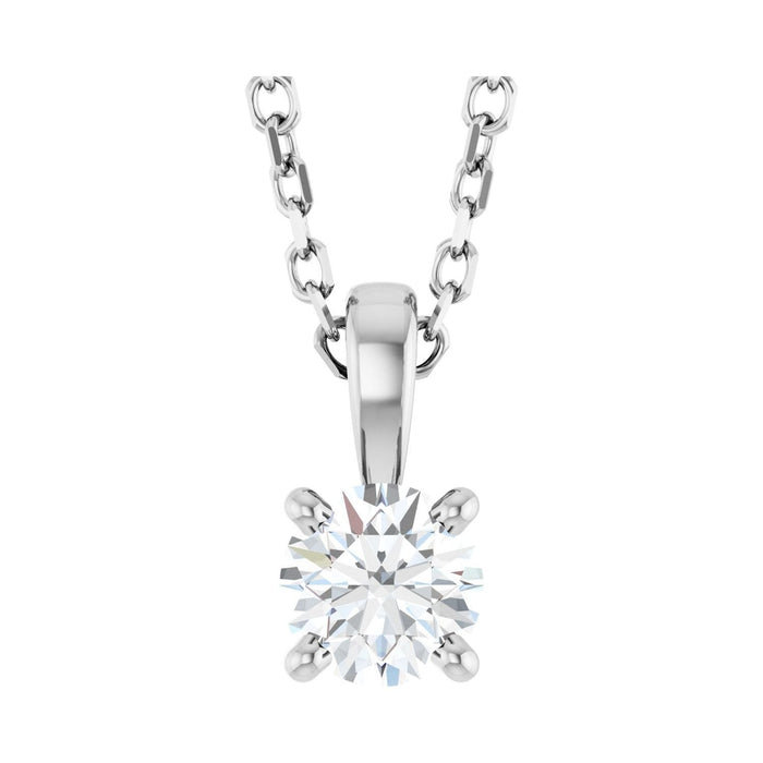 natural diamond necklace in 14k White Gold