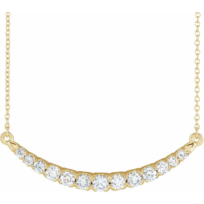 lab-grown diamond necklace in 14k Yellow Gold