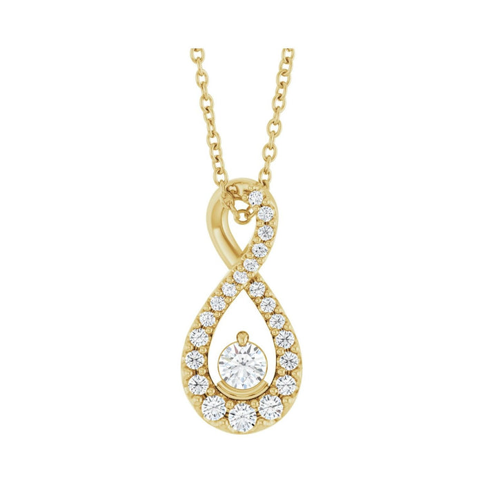 lab-grown diamond necklace in 14k Yellow Gold