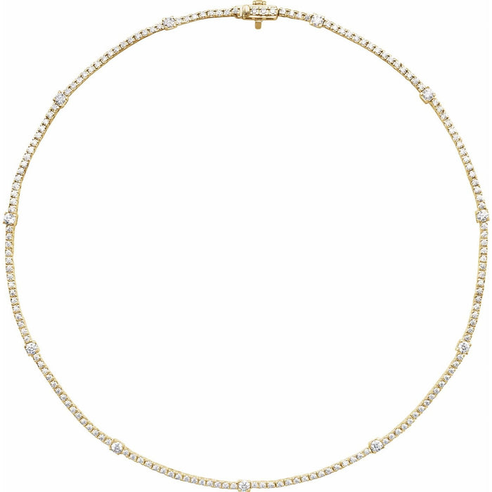 lab-grown diamond necklace in 14k Yellow Gold