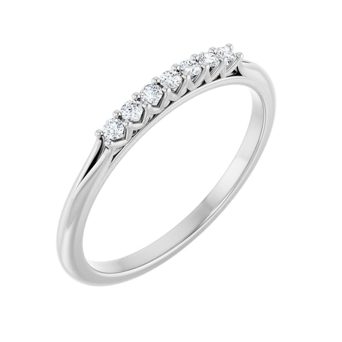 Shared-Prong Seven-Stone Diamond Anniversary Band in 14K White Gold