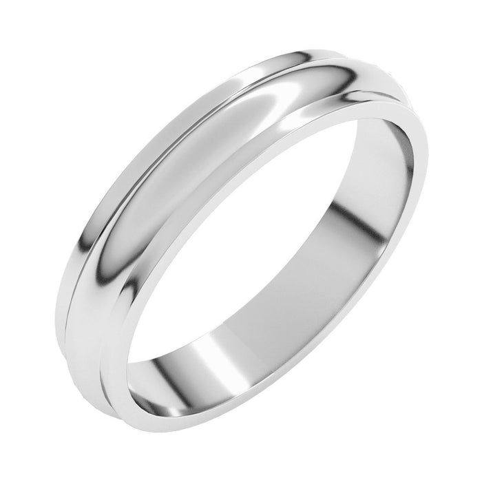 14K White Gold men's wedding band
