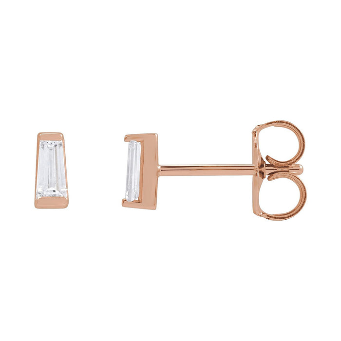 Tapered Baguette Lab-Grown Diamond Stud Earrings