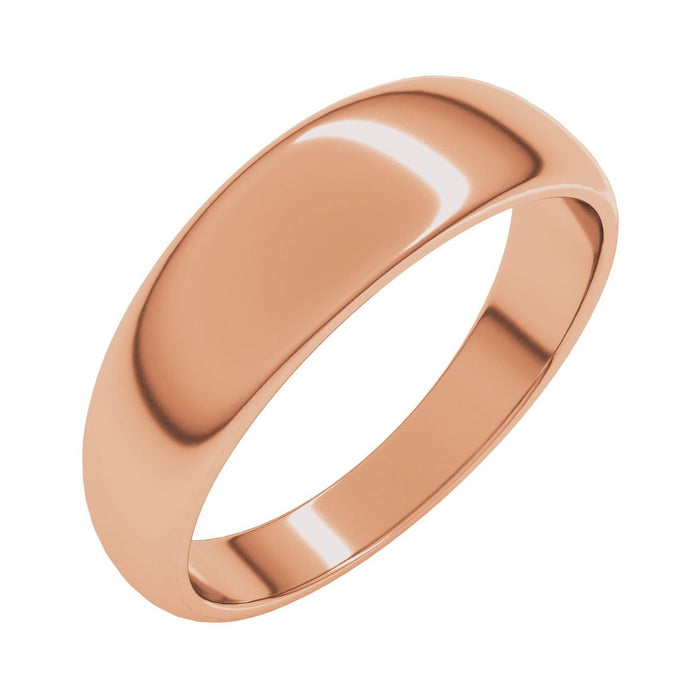 10K Rose Gold men's wedding band