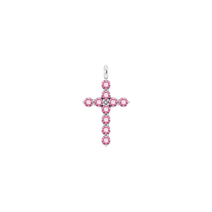 tourmaline cross pendant in 14k White Gold