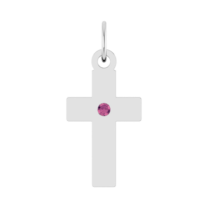 tourmaline cross pendant in Sterling Silver