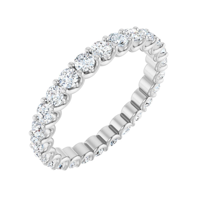 U-Prong Diamond Eternity Band in 14K White Gold