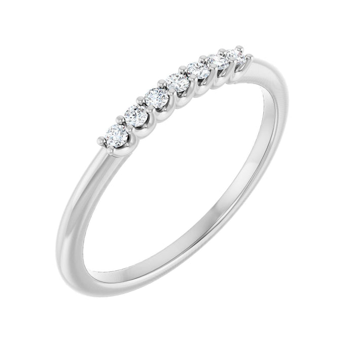 U-Prong Seven-Stone Diamond Anniversary Band in 14K White Gold