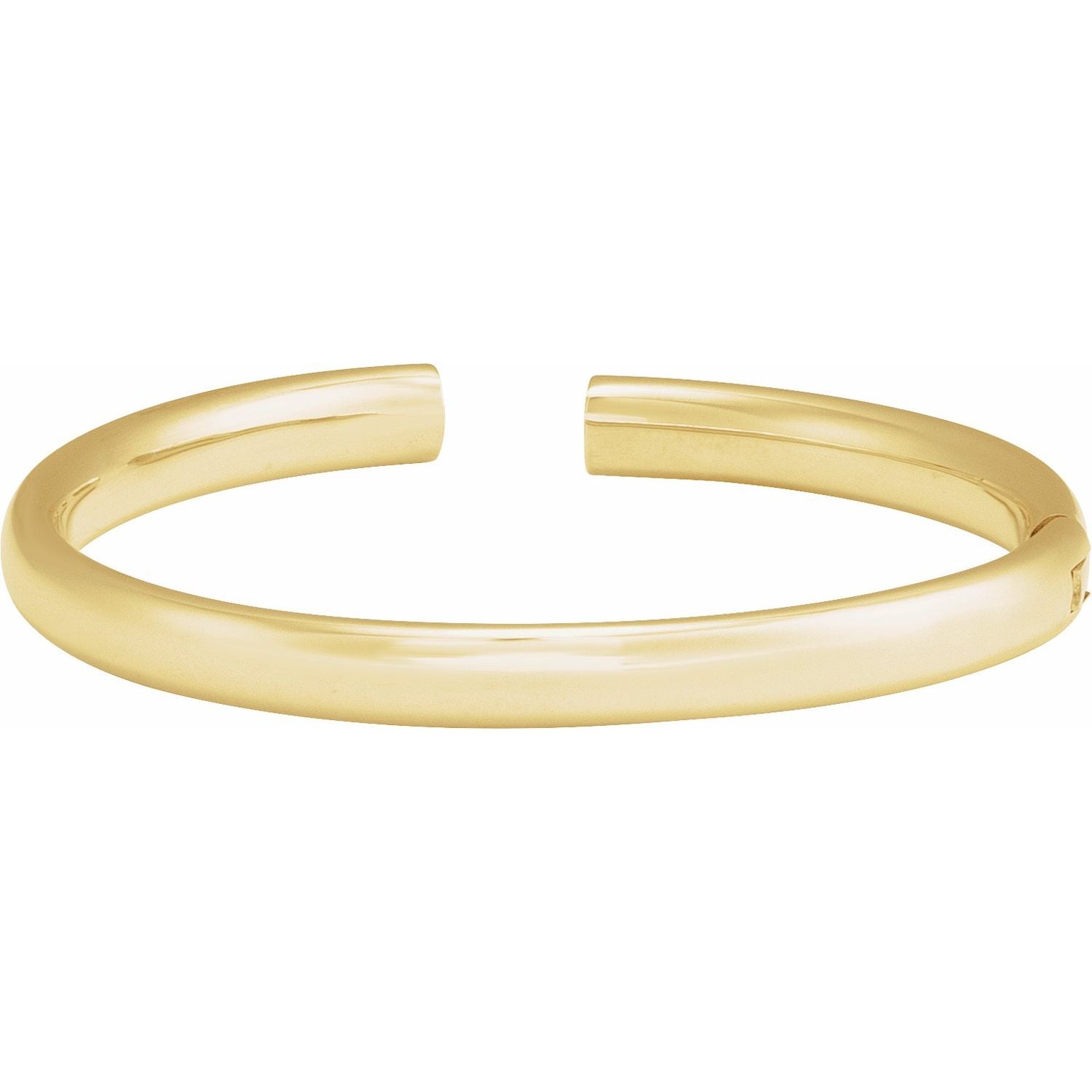 Wide Hinged Cuff Bracelet in 14k yellow gold